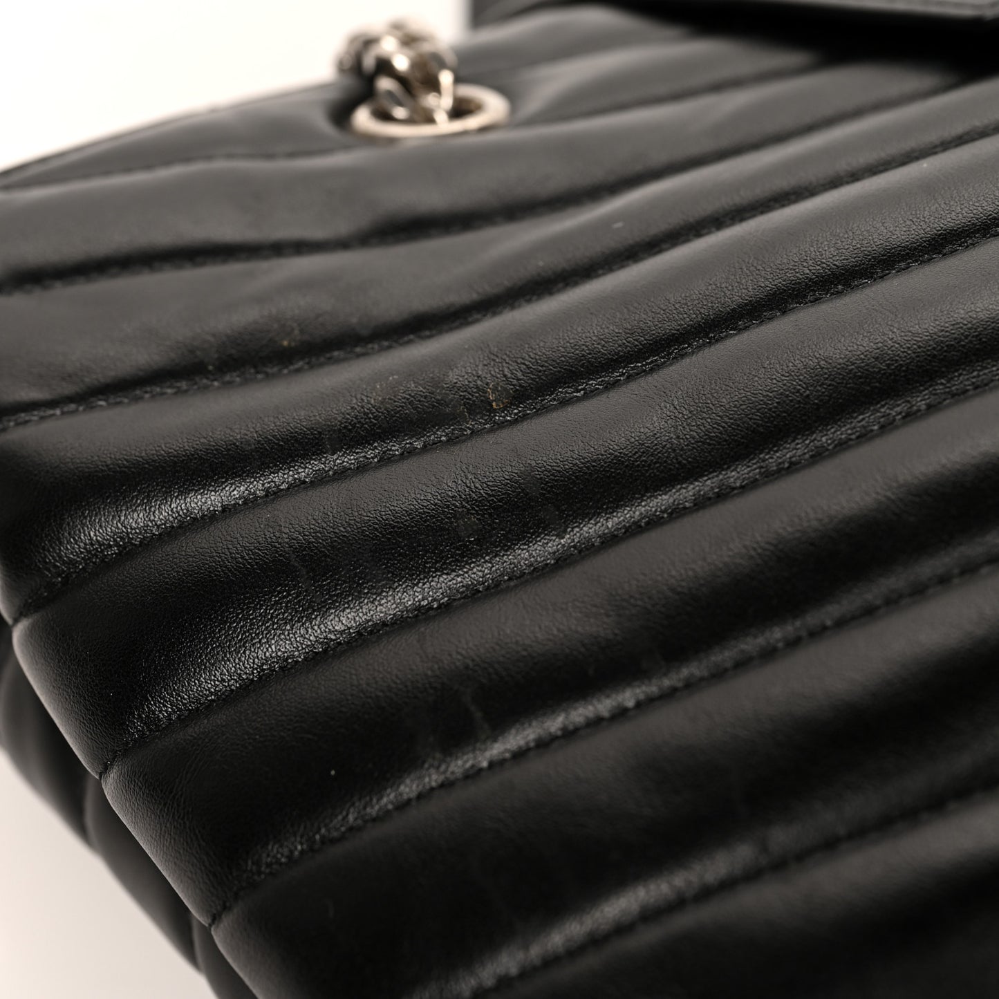 Calfskin Y Quilted Monogram Large Loulou Shopper Black