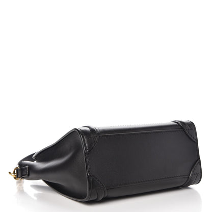 Celine Smooth Calfskin Nano Luggage Black 4 of 9