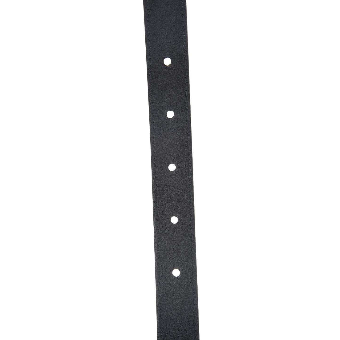 Calfskin Pearl Double G 20mm Belt 90 36 Black Cream