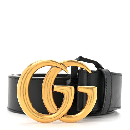 Gucci Calfskin Double G 40mm Belt 80 32 Black 1 of 4