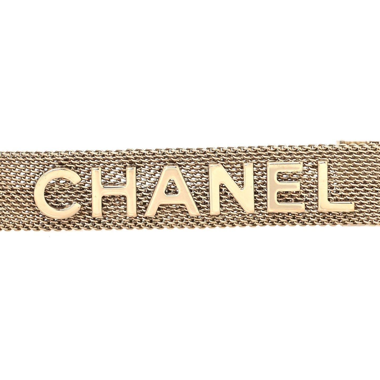 Mesh Ribbon Choker Necklace Gold
