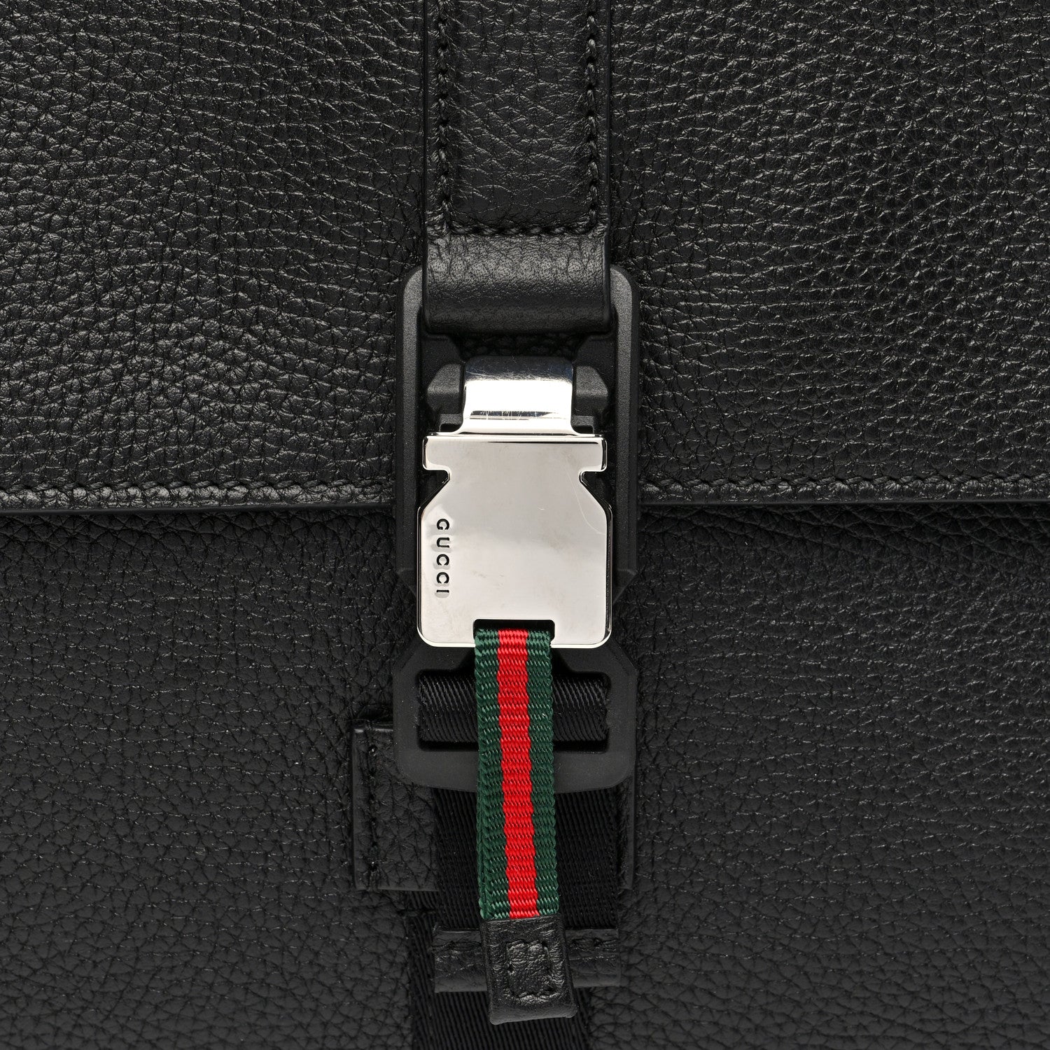 Gucci GG Calfskin Web Medium Business Case Black 7 of 9