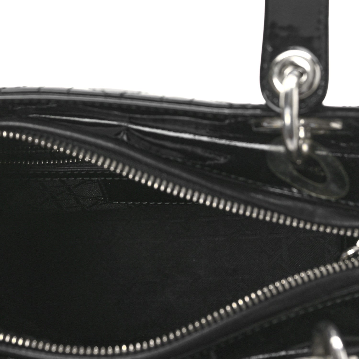 Christian Dior Patent Cannage Medium Lady Dior Black 5 of 9