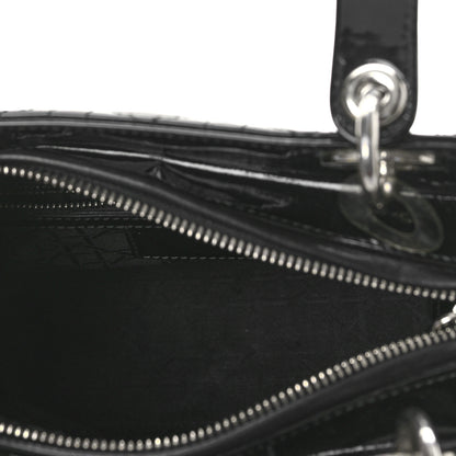 Christian Dior Patent Cannage Medium Lady Dior Black 5 of 9
