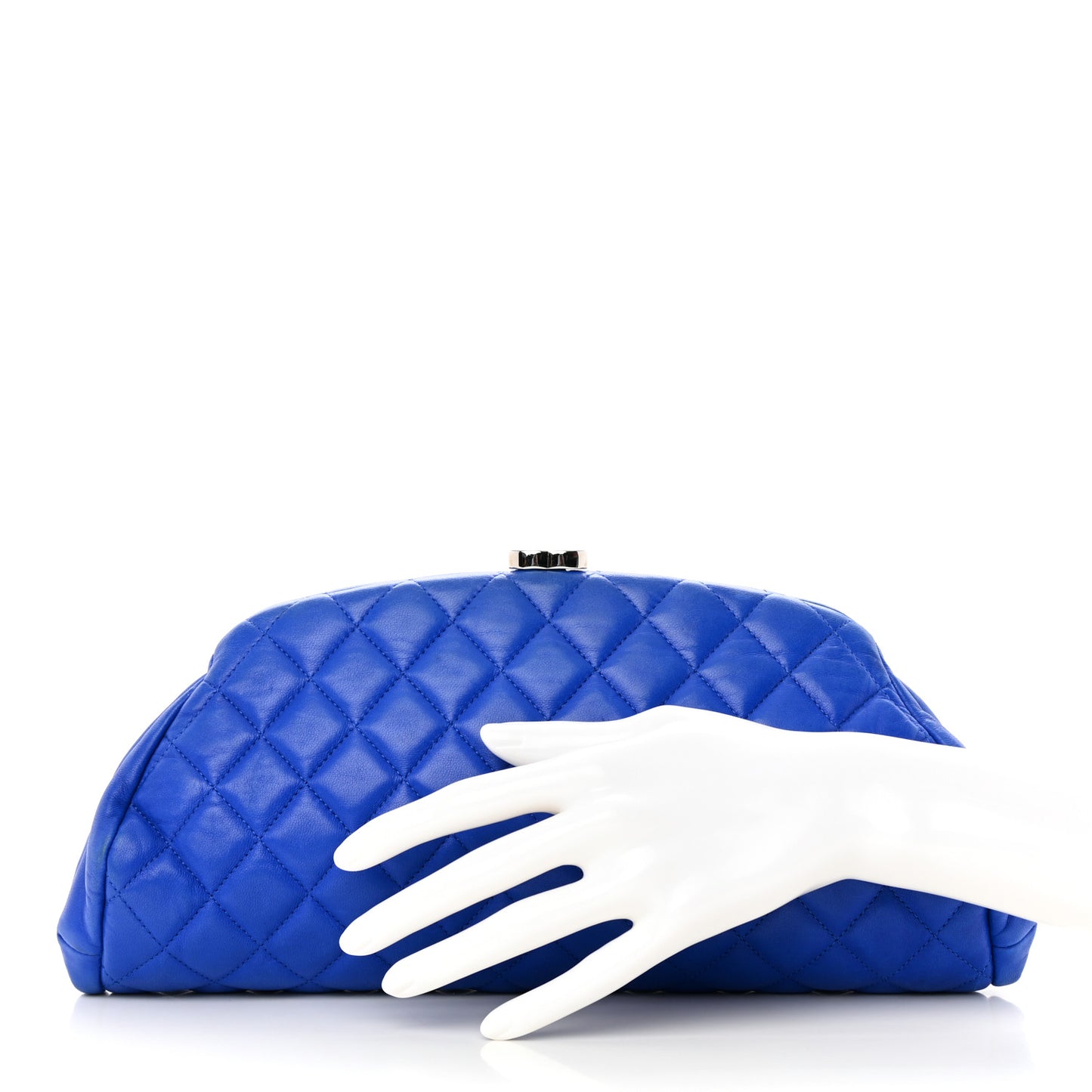 Lambskin Quilted Timeless Clutch Blue