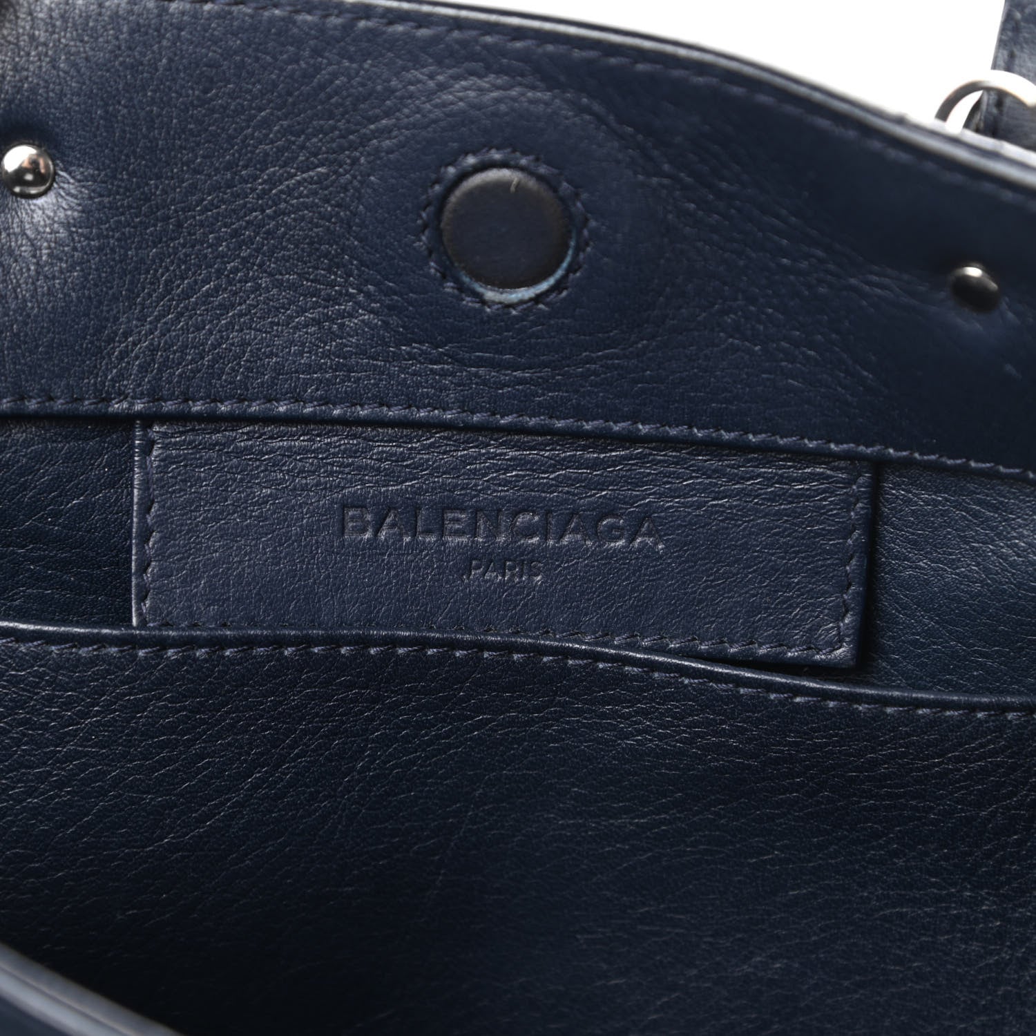 Balenciaga Veau Papier A6 Zip Around Tote Bleu Nuit 6 of 15