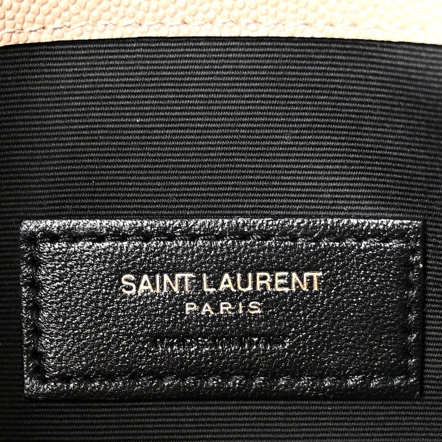 Saint Laurent Grain De Poudre Uptown Pouch Dark Beige 6 of 8