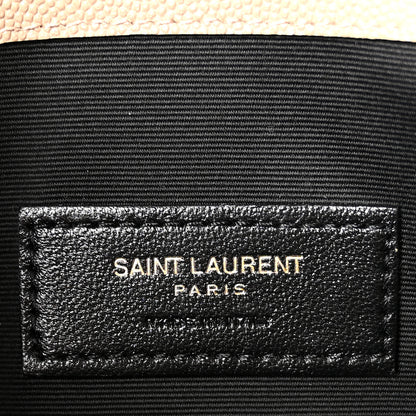 Saint Laurent Grain De Poudre Uptown Pouch Dark Beige 6 of 8