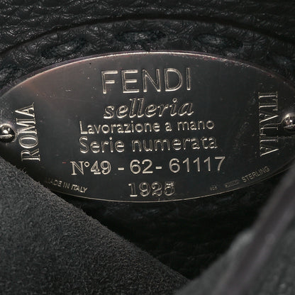 Fendi Cuoio Romano Selleria Macro Stitchings Small Peekaboo Carbon Asfalto 6 of 9