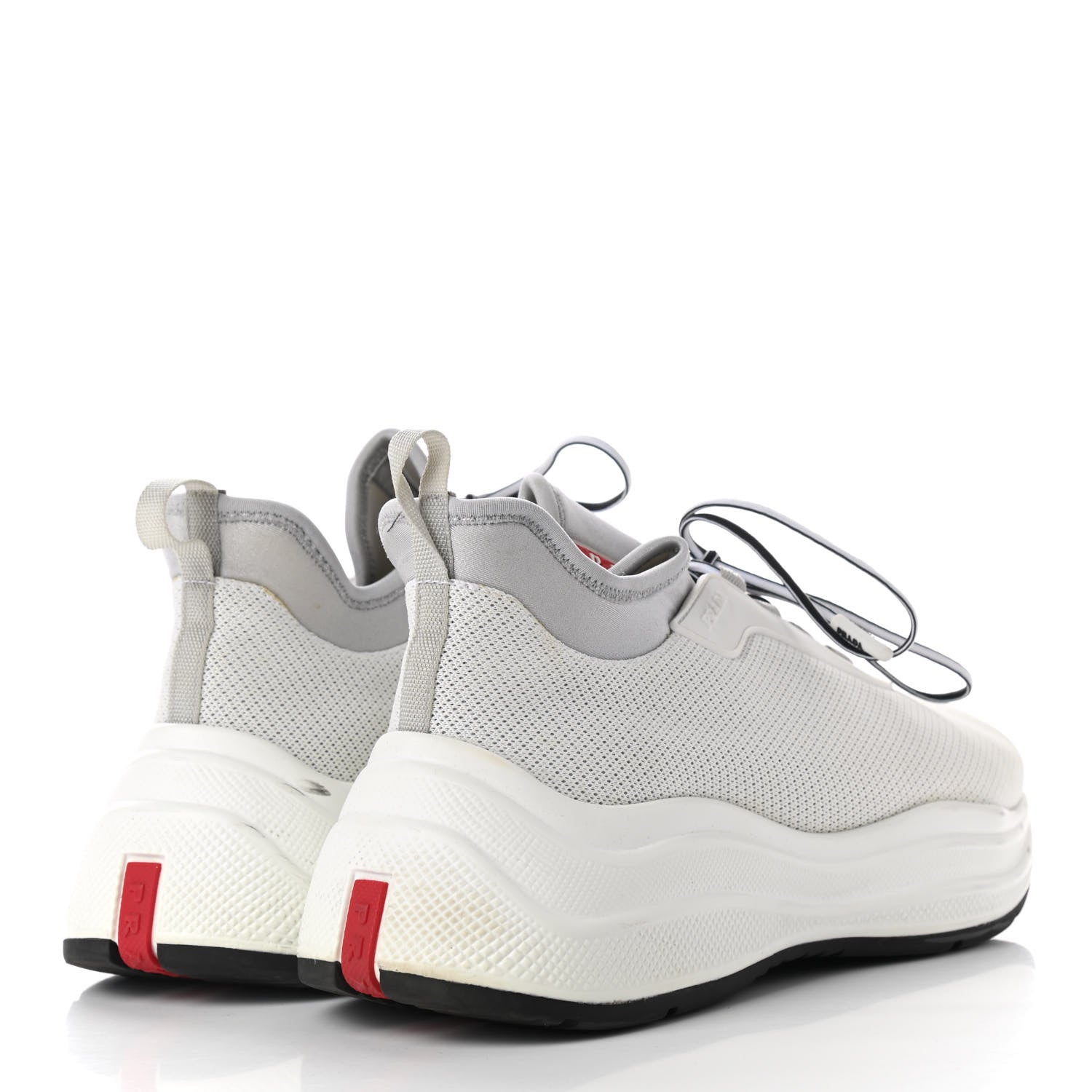 Prada Mesh Neoprene America's Cup 45mm Sneakers 38.5 White Alluminio 4 of 10