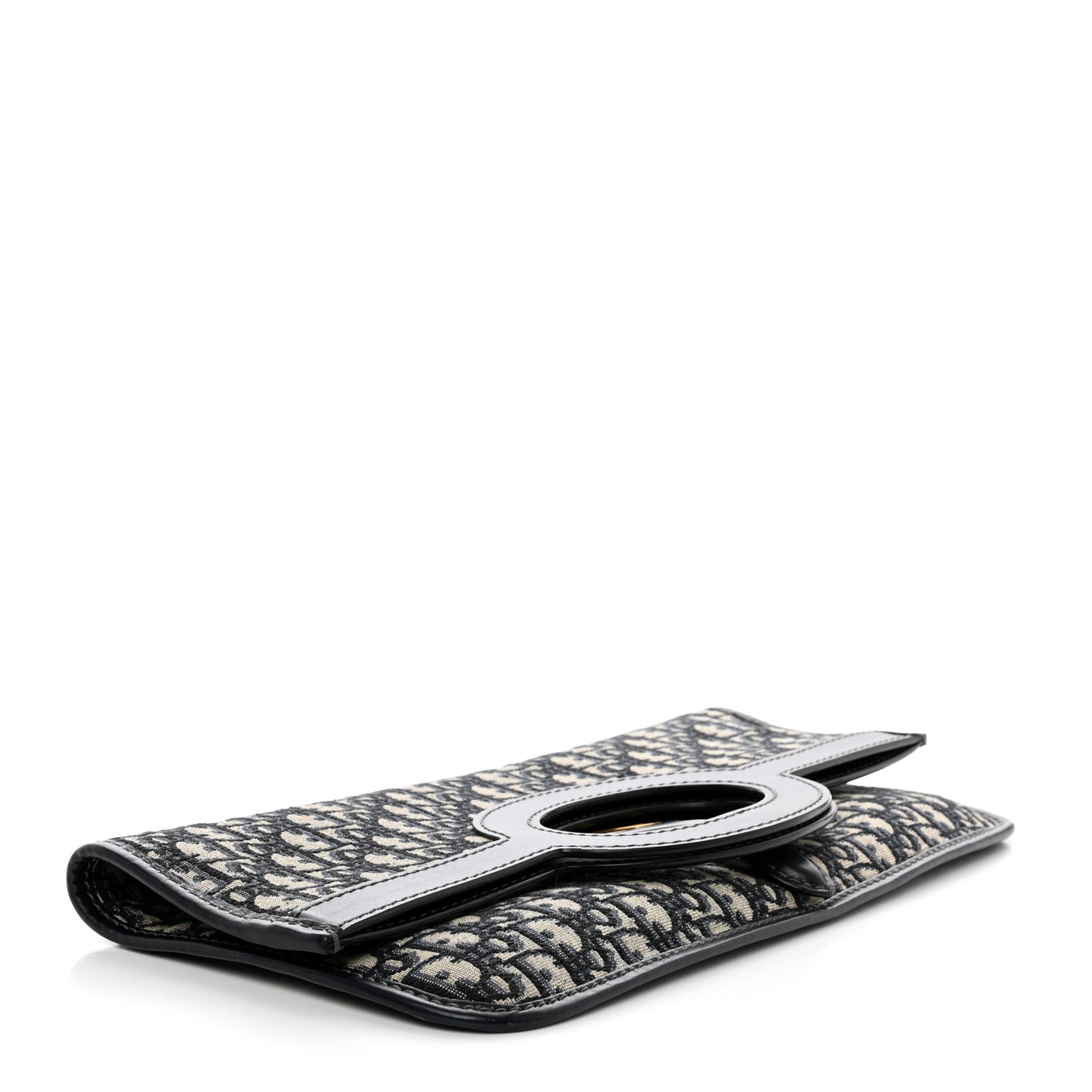Oblique Fold Over Clutch Blue
