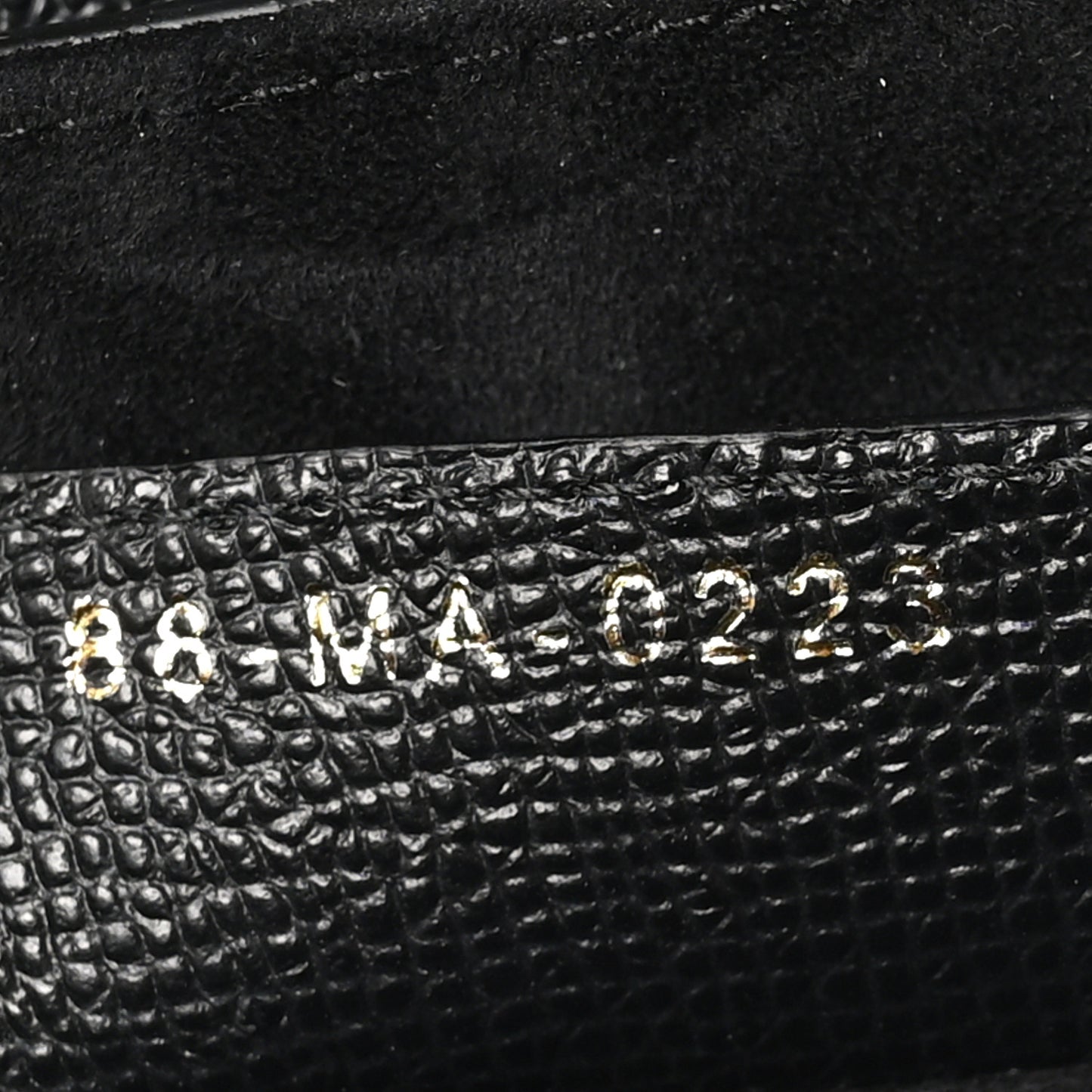 Grained Calfskin Saddle Bag With Strap Black