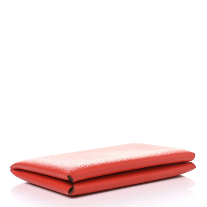 Hermes Evercolor Calvi Card Case Rouge de Coeur 4 of 8