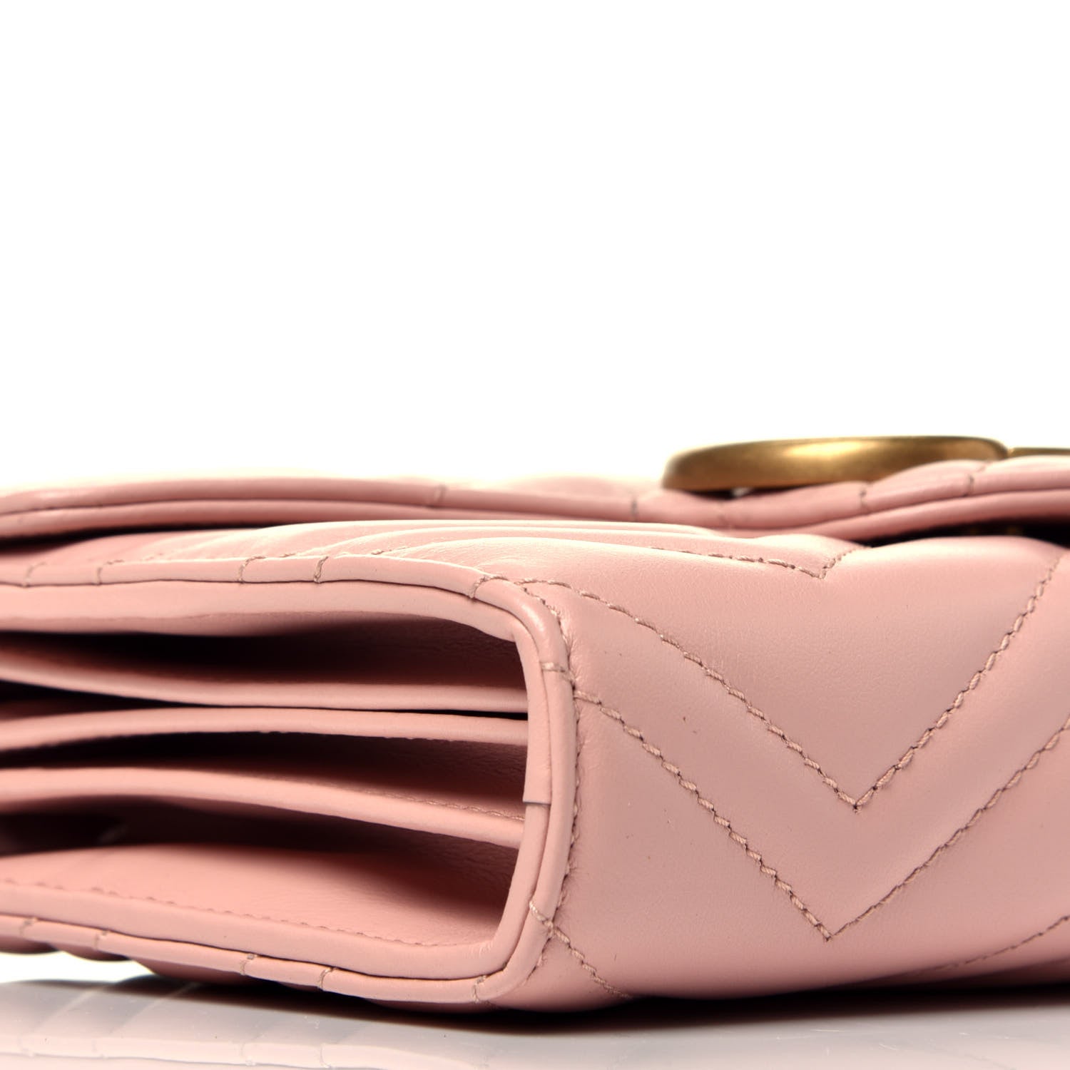 Gucci Calfskin Matelasse GG Marmont Chain Wallet Perfect Pink 15 of 18