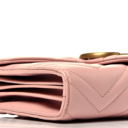 Gucci Calfskin Matelasse GG Marmont Chain Wallet Perfect Pink 15 of 18