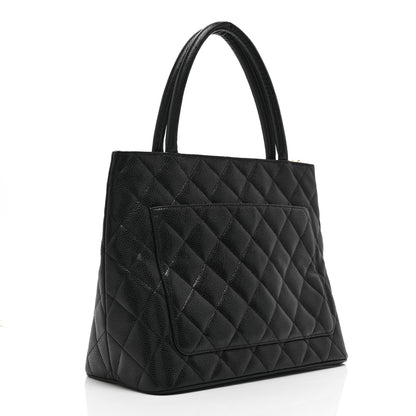 Chanel Caviar Quilted Medallion Tote Black 3 of 10