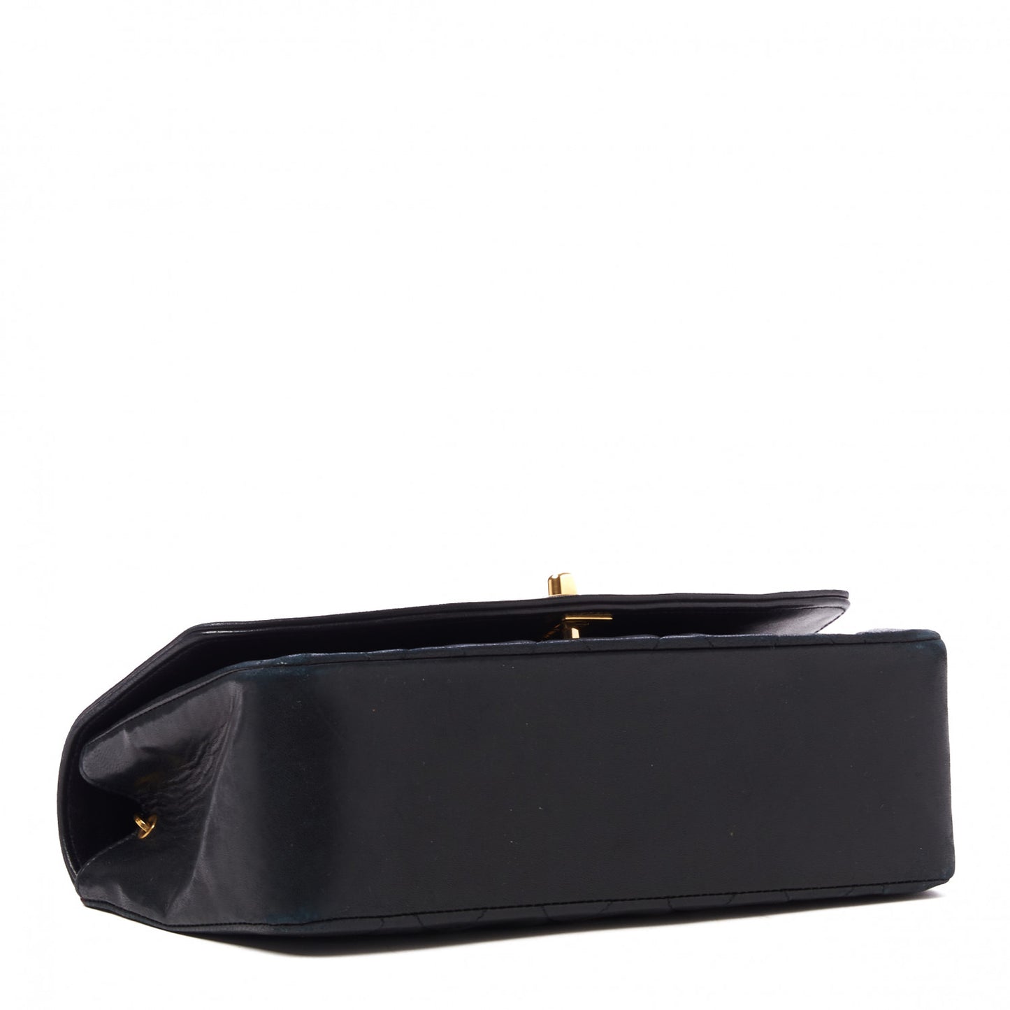 Lambskin Quilted Small Single Flap Black