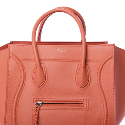 Celine Grained Calfskin Medium Phantom Luggage Coral 8 of 10