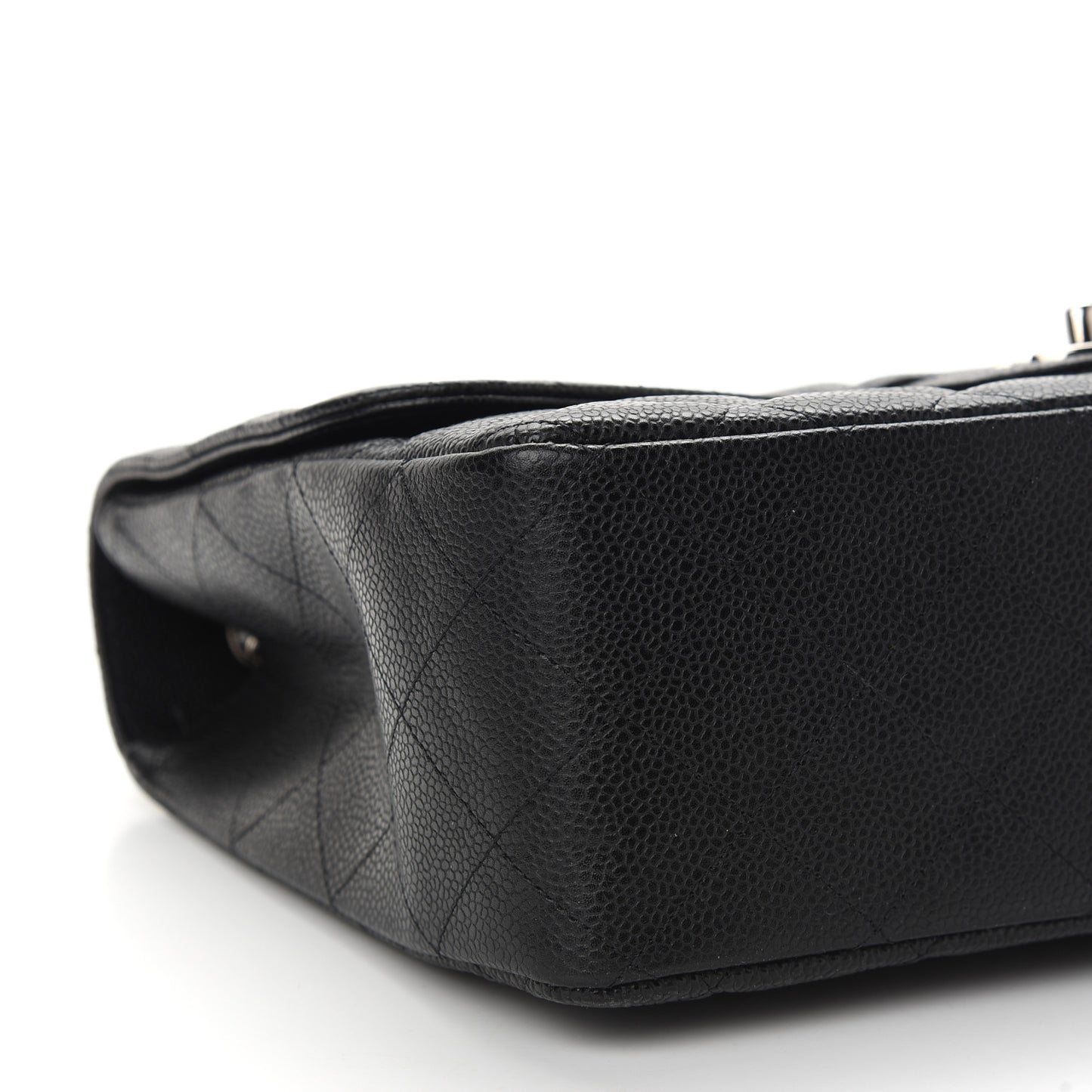 Caviar Quilted Jumbo Flap Black