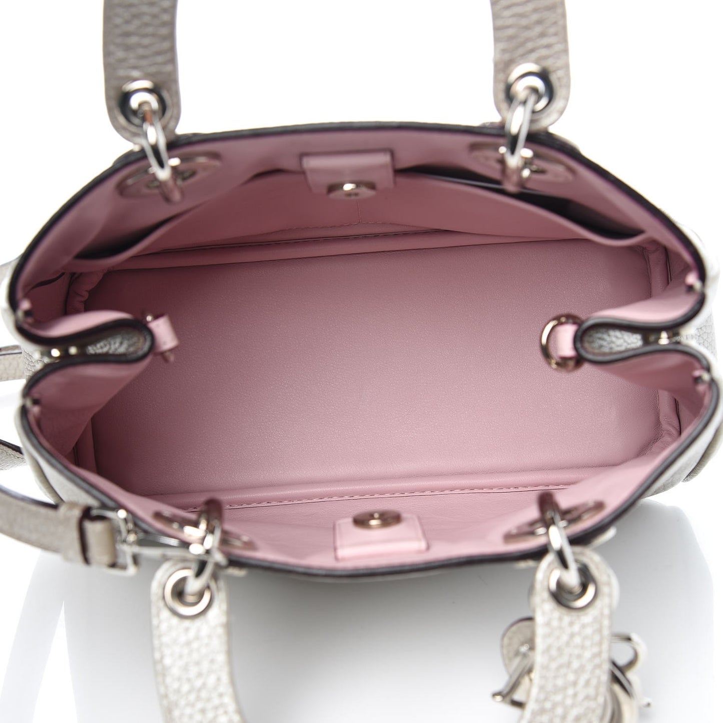 Metallic Bullcalf Small Diorissimo Champagne