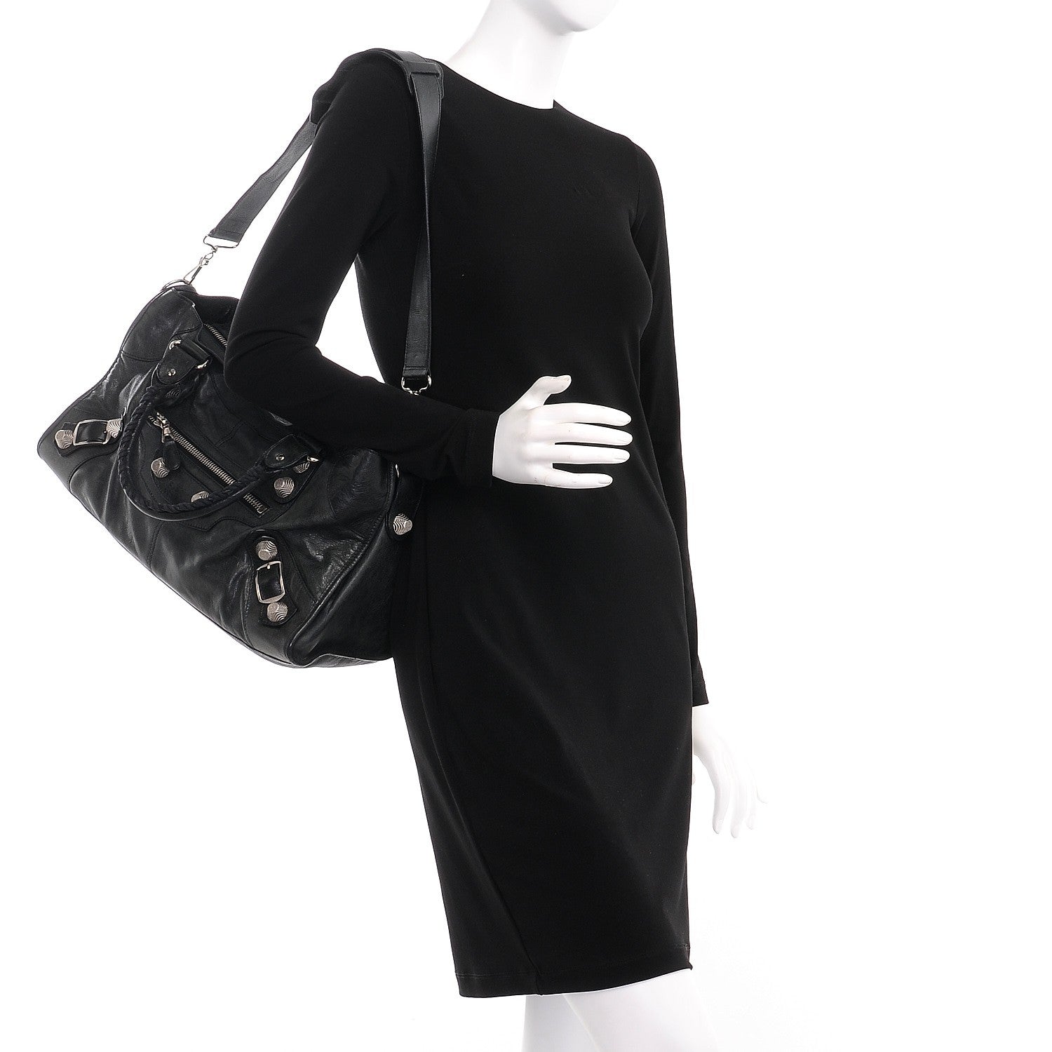 Balenciaga Agneau Giant 21 Silver Hardware Part Time Black 2 of 8