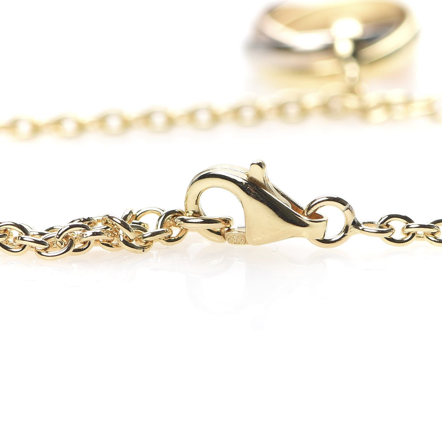 Cartier 18K Pink Yellow White Gold Trinity Charm Bracelet 4 of 7