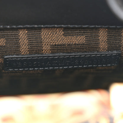 Fendi X VERSACE Vitello King Catalan Mirror Plexiglass Fendace FF Baroque Logo Mini Fendi Sunshine Shopper Tote Black Gold 7 of 11