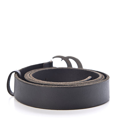 Gucci Cuoio Toscano Nickel Double G 30mm Belt 115 46 Black 3 of 7
