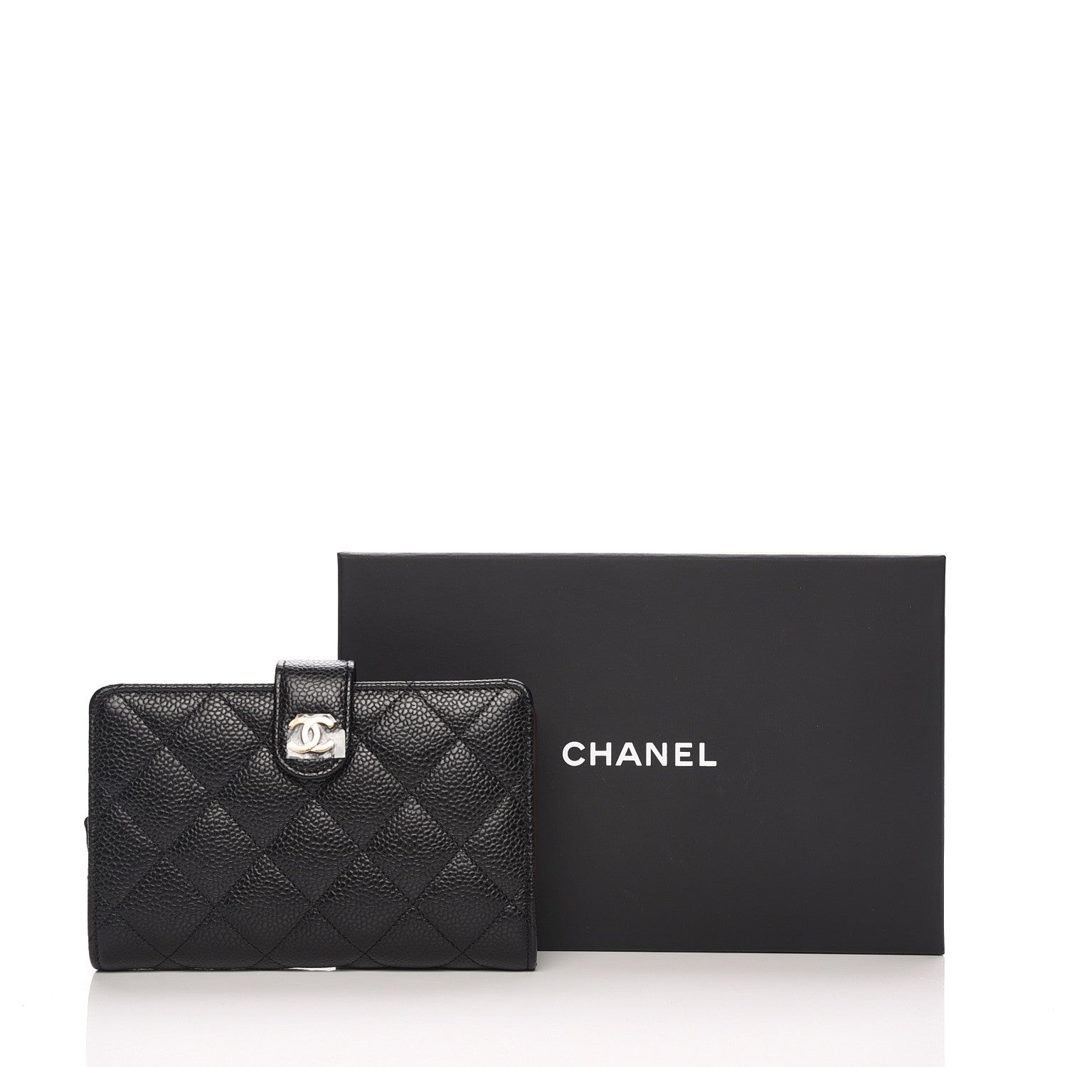 Chanel Caviar Quilted Zipped Pocket Wallet Black 8 of 8