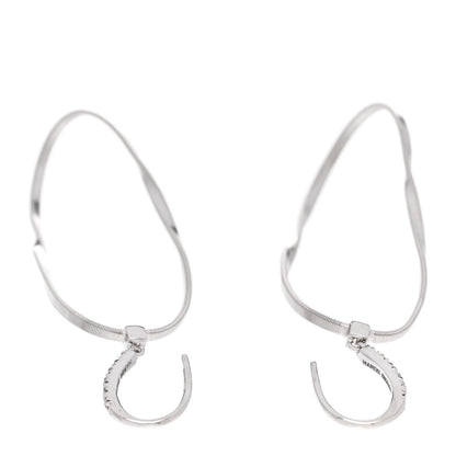 Marco Bicego 18K White Gold Diamond Marrakech Drop Earrings 3 of 4