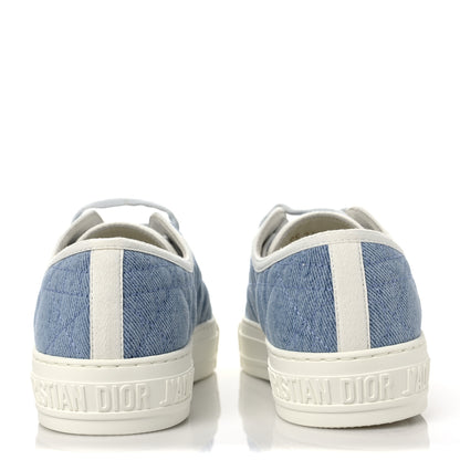 Christian Dior Denim Cannage Walk'N'Dior Low Top Sneakers 38.5 Dynamic Blue 5 of 11