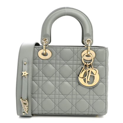 Christian Dior Lambskin Cannage Small My ABCDior Lady Dior Grey 1 of 10