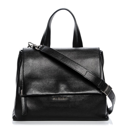 Givenchy Pebbled Calfskin Small Pandora Pure Flap Bag Black 1 of 8