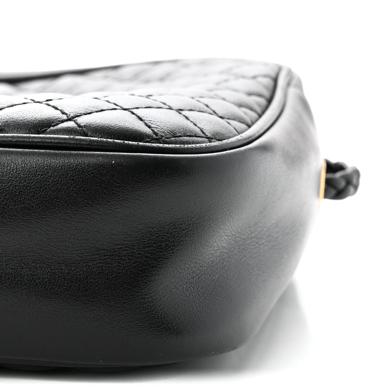 Gucci Calfskin Web Trapuntata Small GG Shoulder Bag Black 10 of 11