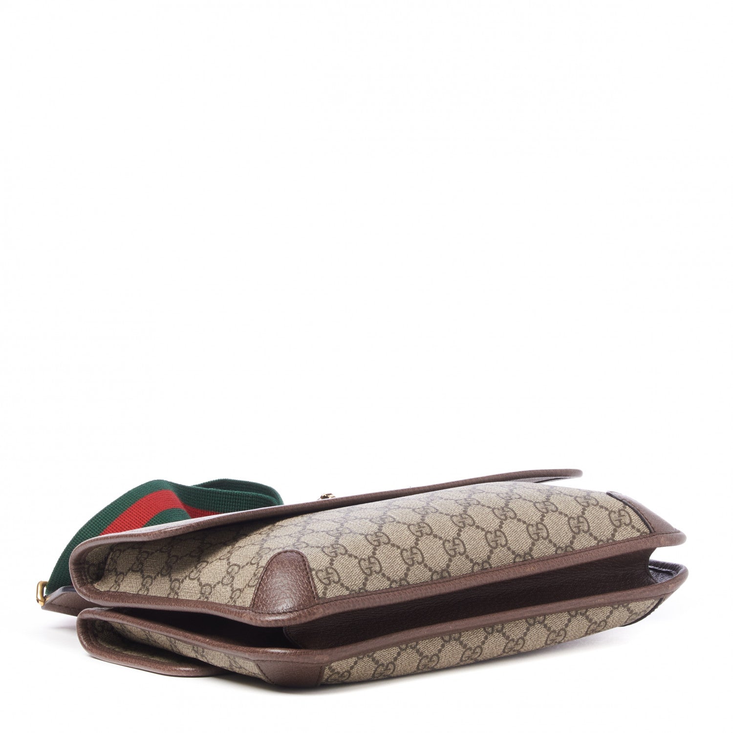 Gucci GG Supreme Monogram Web Neo Vintage Double Flap Messenger Bag Beige New Acero 3 of 7