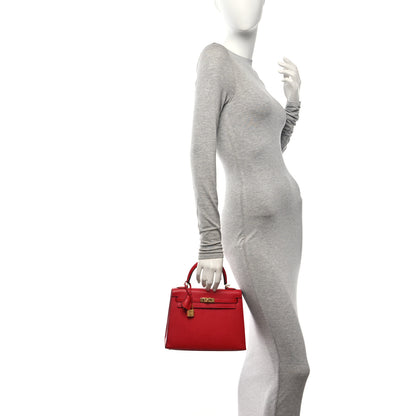 Hermes Epsom Kelly Sellier 25 Rouge Casaque 2 of 10