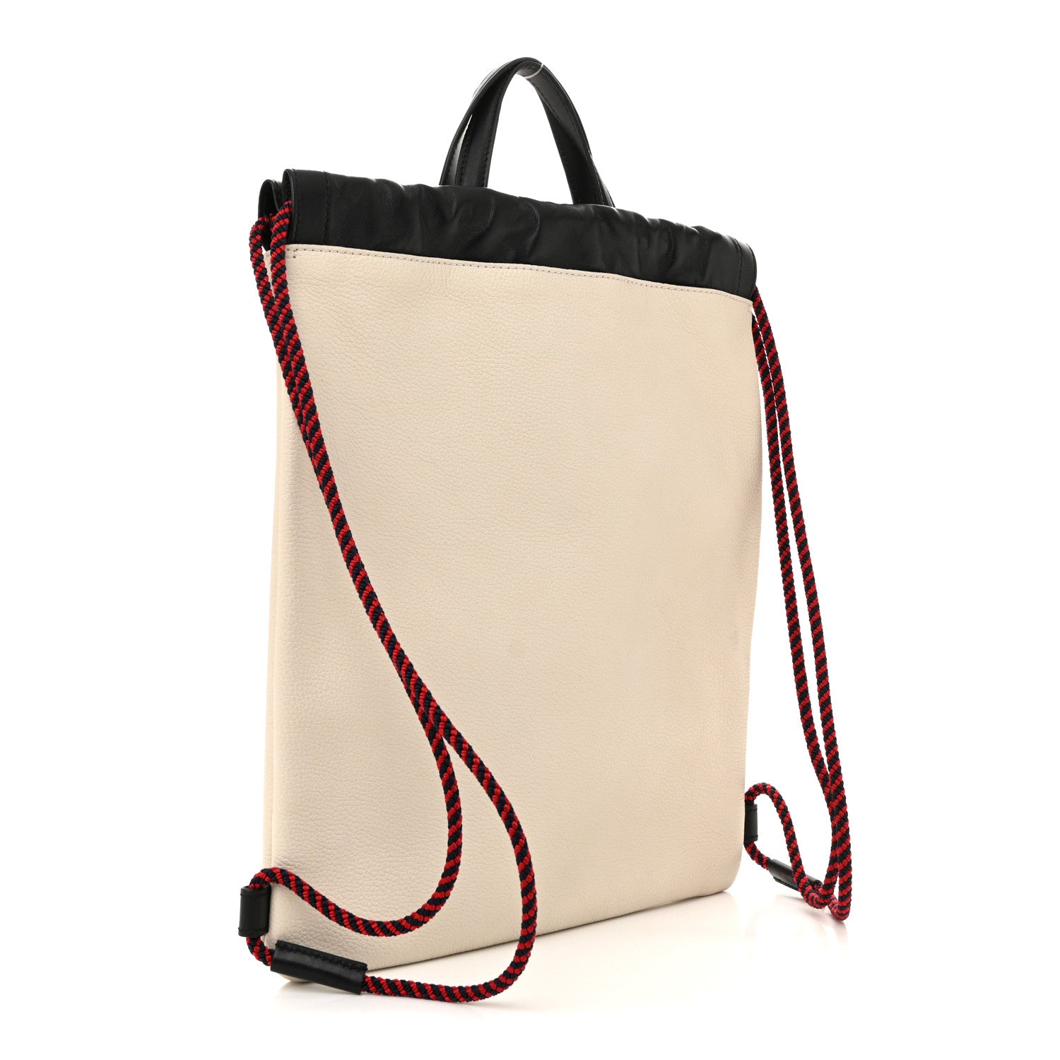 Gucci Calfskin Logo Drawstring Backpack Mystic White 4 of 12