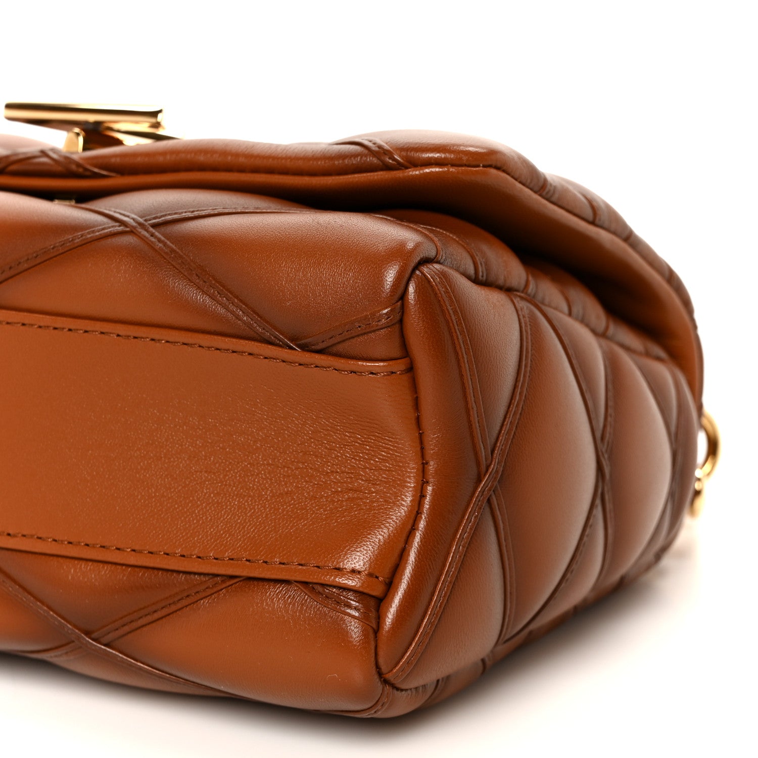 Louis Vuitton Lambskin Malletage Top Handle GO-14 MM Toast Tan 11 of 12