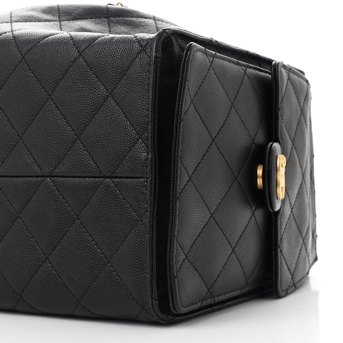 Caviar Quilted Medium Chanel 25 Handbag Black