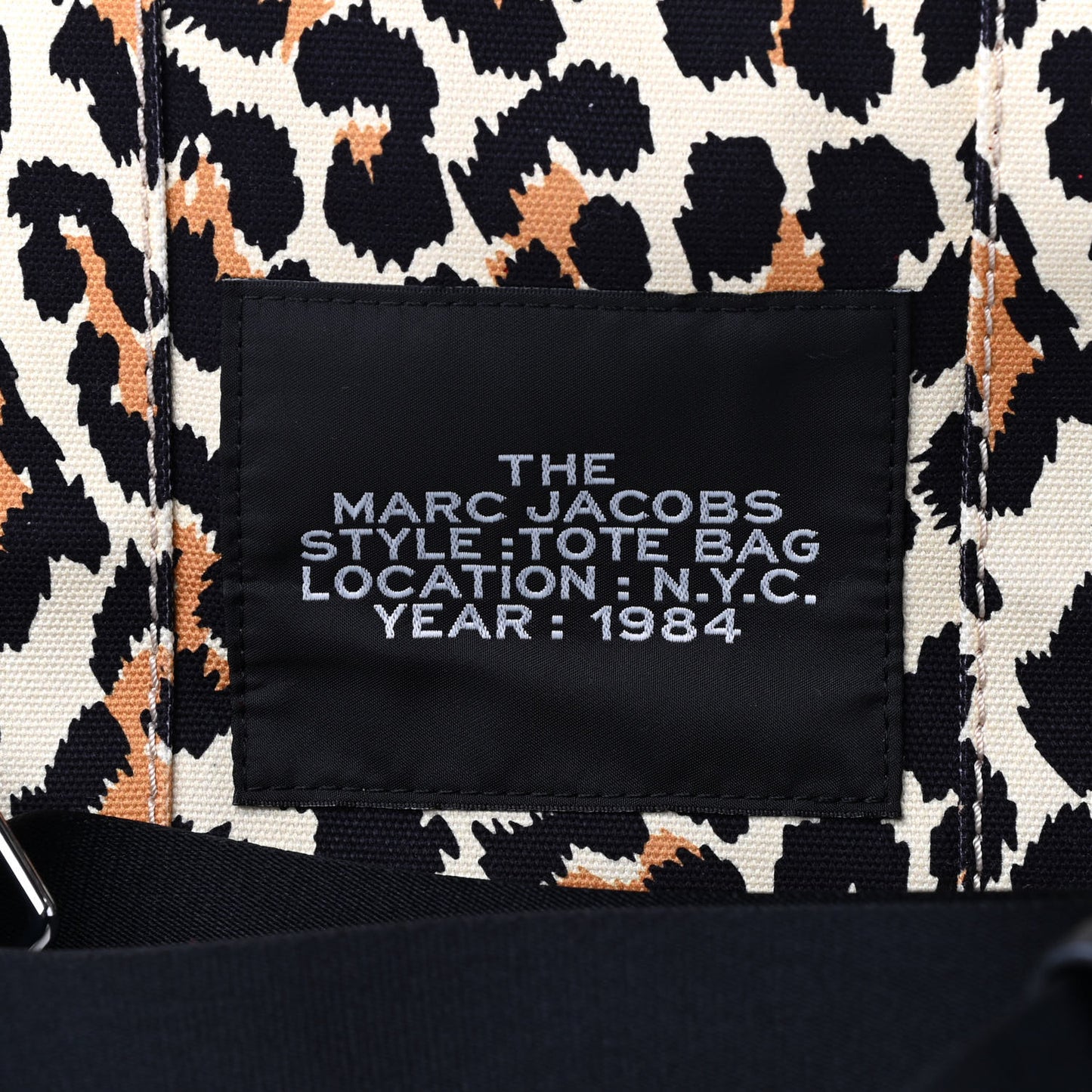 Cotton Canvas Leopard Print Medium The Traveler Tote Bag