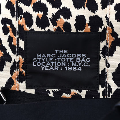 Marc Jacobs Cotton Canvas Leopard Print Medium The Traveler Tote Bag 9 of 9