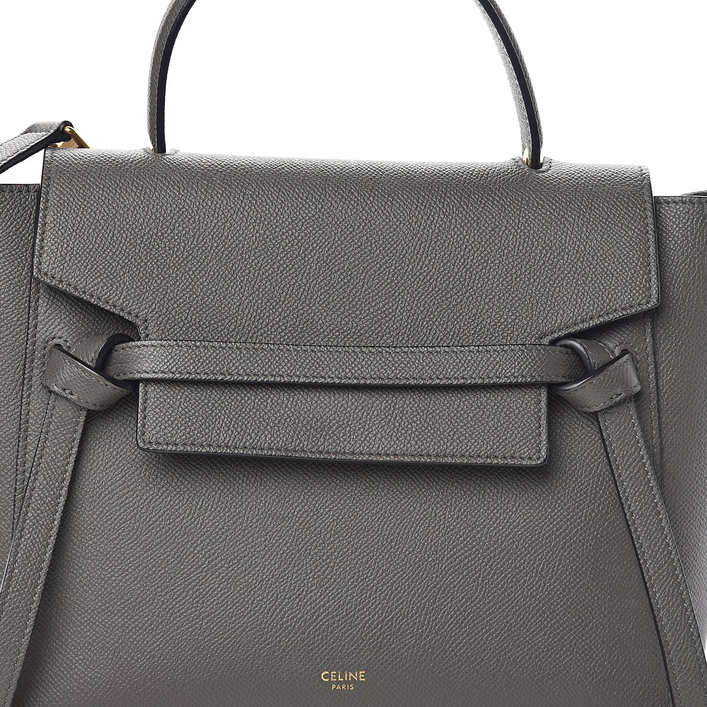 Baby Grained Calfskin Micro Belt Bag Grey