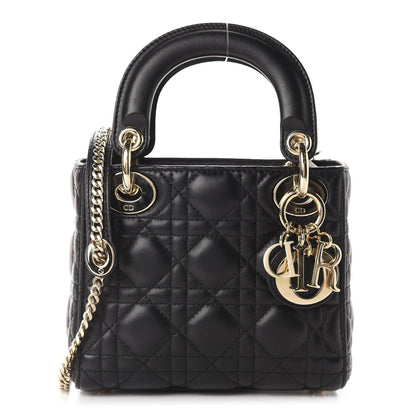 Christian Dior Lambskin Cannage Mini Lady Dior Black 1 of 9