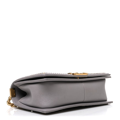 Chanel Caviar Quilted Chain Around Medium Boy Flap Grey 4 of 10