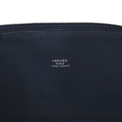 Hermes Evercolor 1923 Bolide 45 Baseball Bag Bleu De Malte Blanc 5 of 9