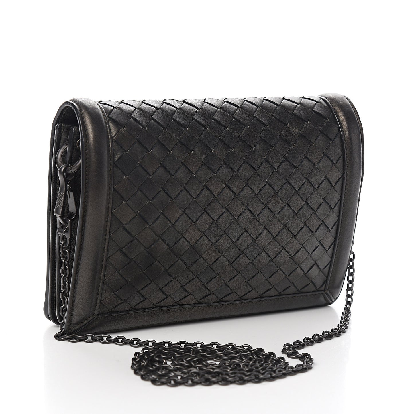 Nappa Intrecciato Chain Bag Black