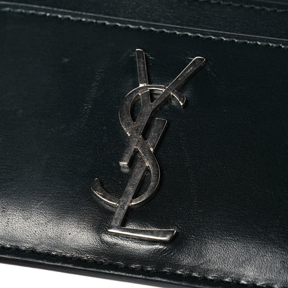 Saint Laurent Calfskin Monogram Credit Card Case Dark Green 9 of 10