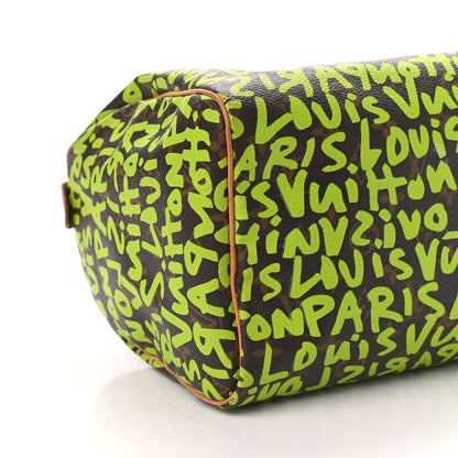 Louis Vuitton Monogram Graffiti Speedy 30 Green 7 of 10