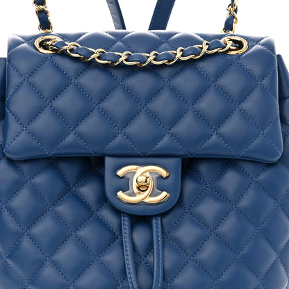 Chanel Lambskin Quilted Small Urban Spirit Backpack Blue 7 of 10