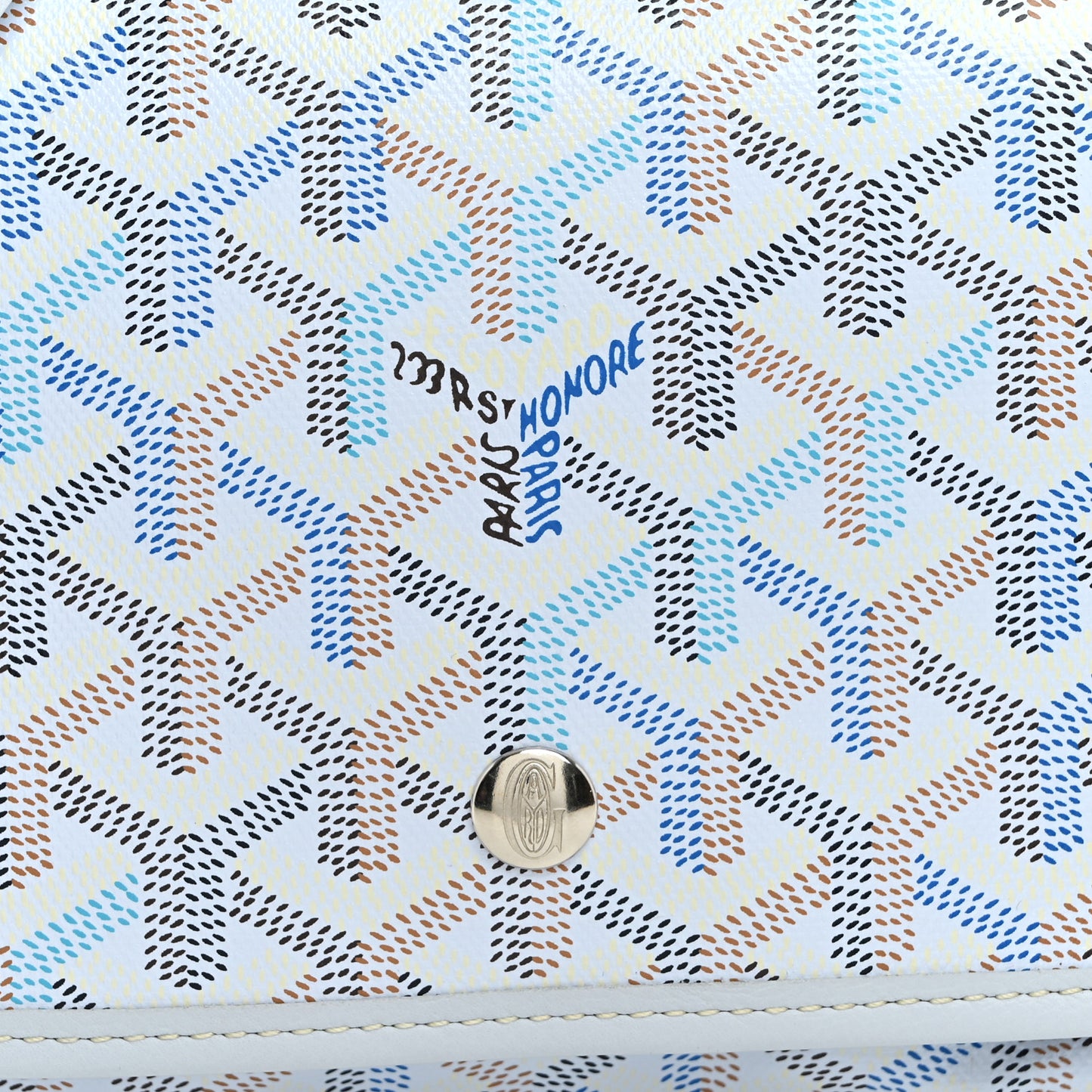 Goyardine Plumet Wallet Clutch Polar Blue